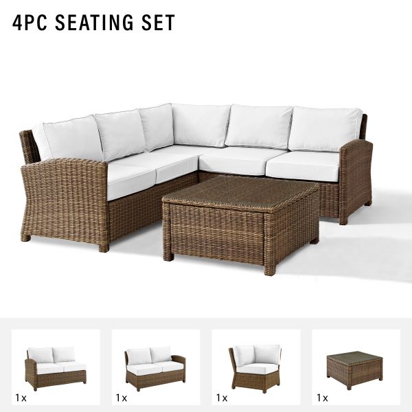 Bradenton 4Pc Outdoor Sectional Set - Sunbrella