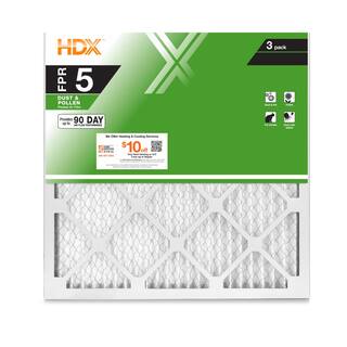 HDX 14 in. x 14 in. x 1 in. Standard Pleated Air Filter FPR 5 MERV 8 (3-Pack) HDX3P5-011414