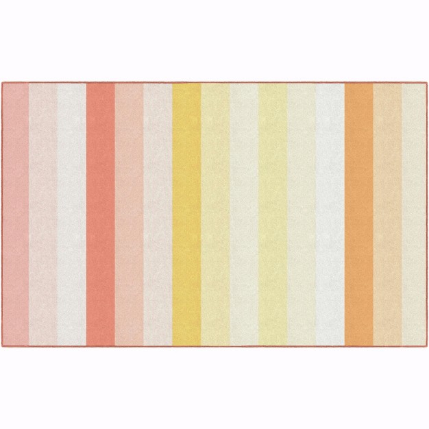 Flagship Carpets School Girl Style Simply Safari Sunset Stripes Classroom Area Rug