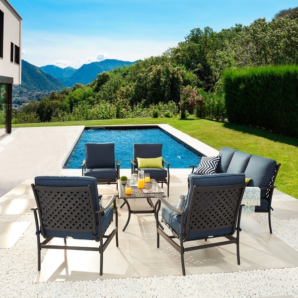 Patio Festival 6Piece Outdoor Metal Sofa Seating Set