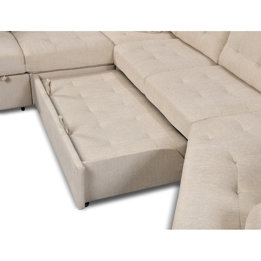 U Shape Sectional Sofa with Chaise for Home Bedroom