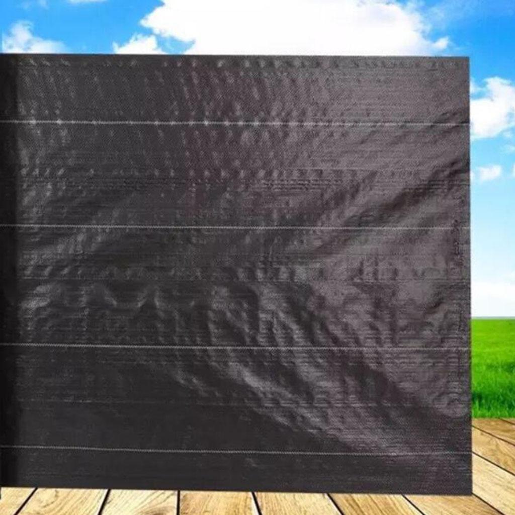 Black Barrier Landscape Fabric with Grid Strips 1x1meter