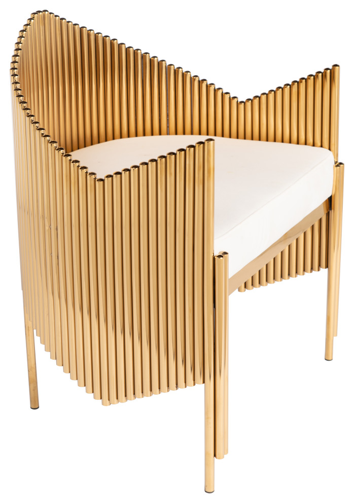 Crespo Gold Accent Chair   Contemporary   Armchairs And Accent Chairs   by Statements by J  Houzz