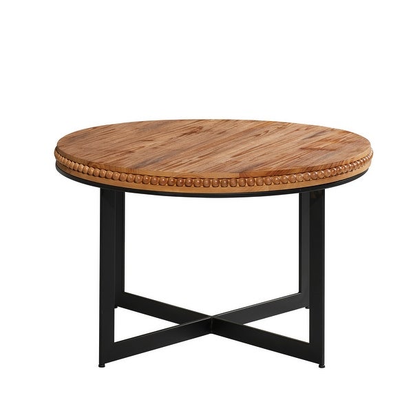 Brown Wood Industrial Table with Black Metal Legs