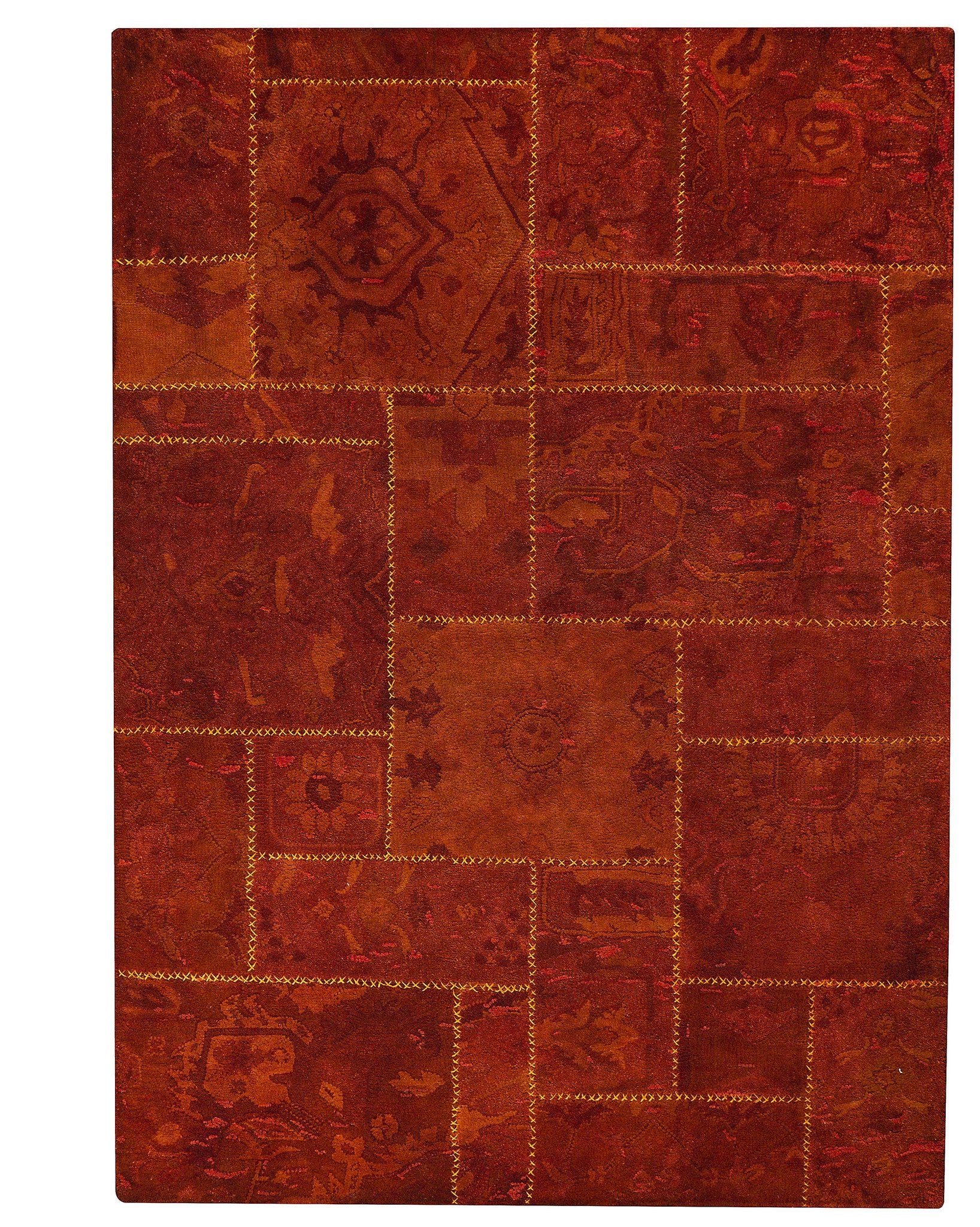 Tralee Collection Hand Tufted Wool Area Rug in Red