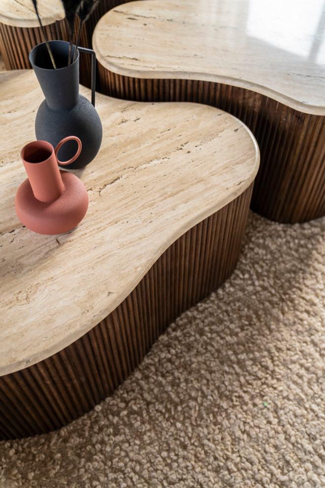 Organic Travertine Coffee Table  Eleonora Mari   Transitional   Coffee Tables   by Oroa   Distinctive Furniture  Houzz