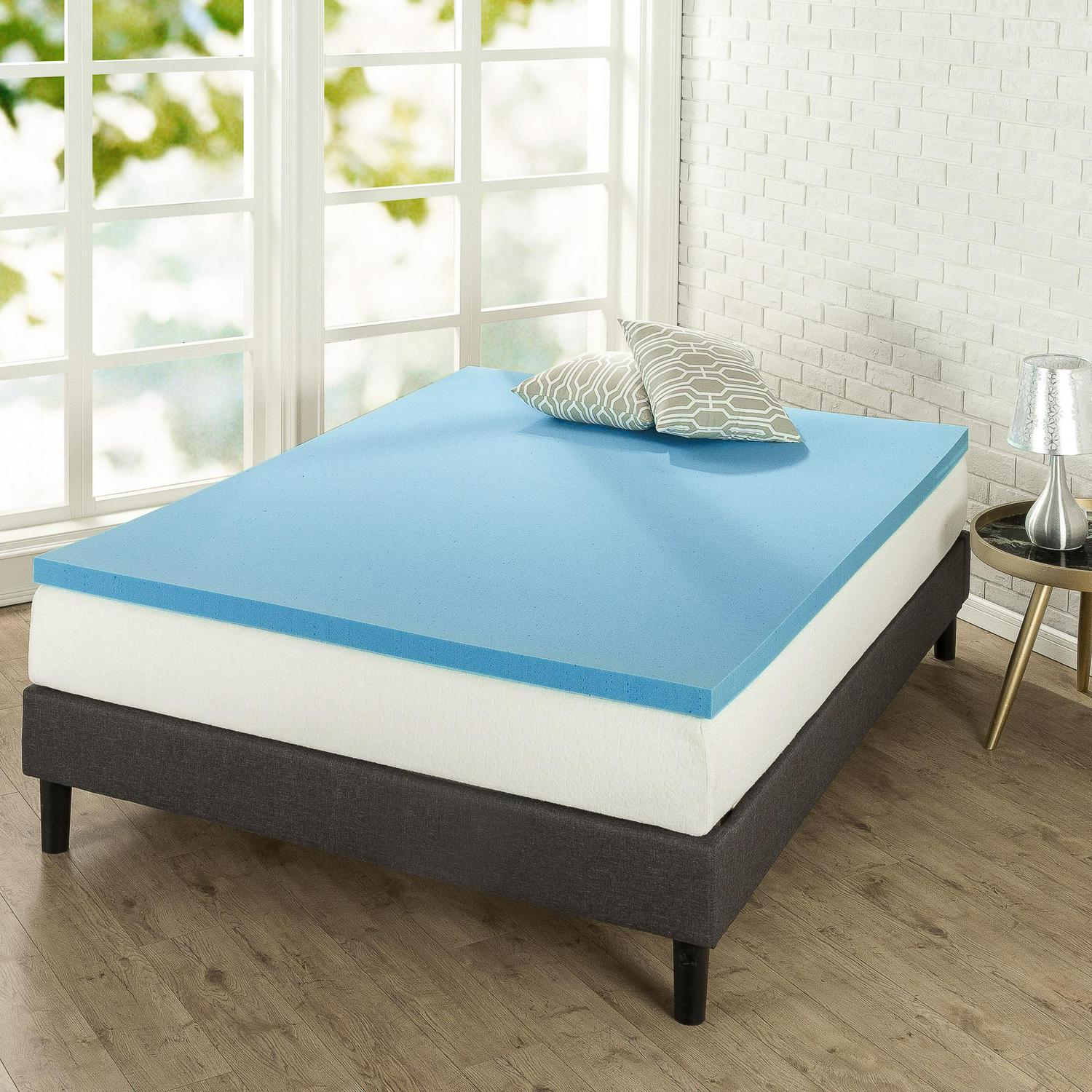 Zinus 2a Green Tea Cooling Gel Memory Foam Mattress Topper， Queen