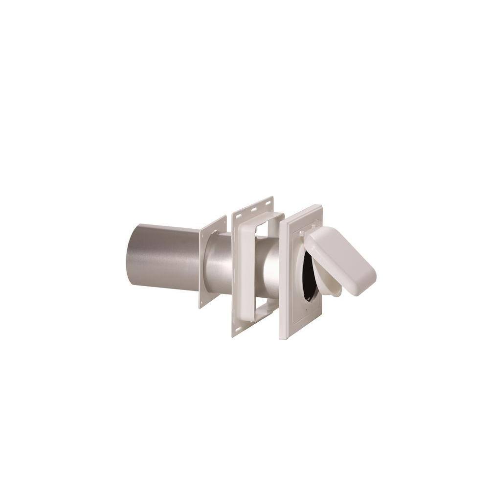 No Pest Vent 4 in. J Block or Wide-Mount Dual Door Wall Vent in White NPJW