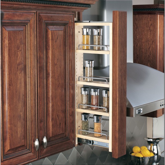 Rev a shelf Kitchen Pull Out Shelves For Cabinets Pantry Wall Filler Organizer With Adjustable Shelves And Chrome Rails