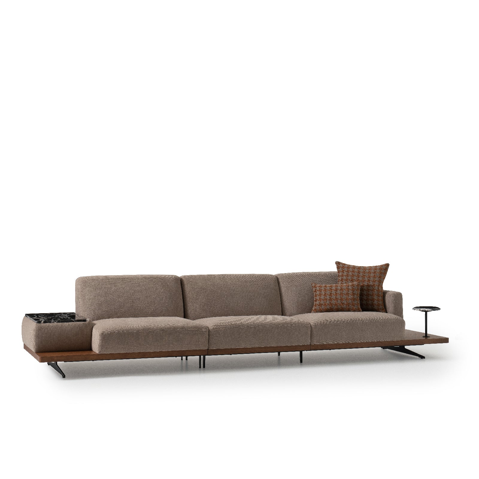 Orissa Sofa Left Module With Arm And Marble Table Orsaim-Leftsofa