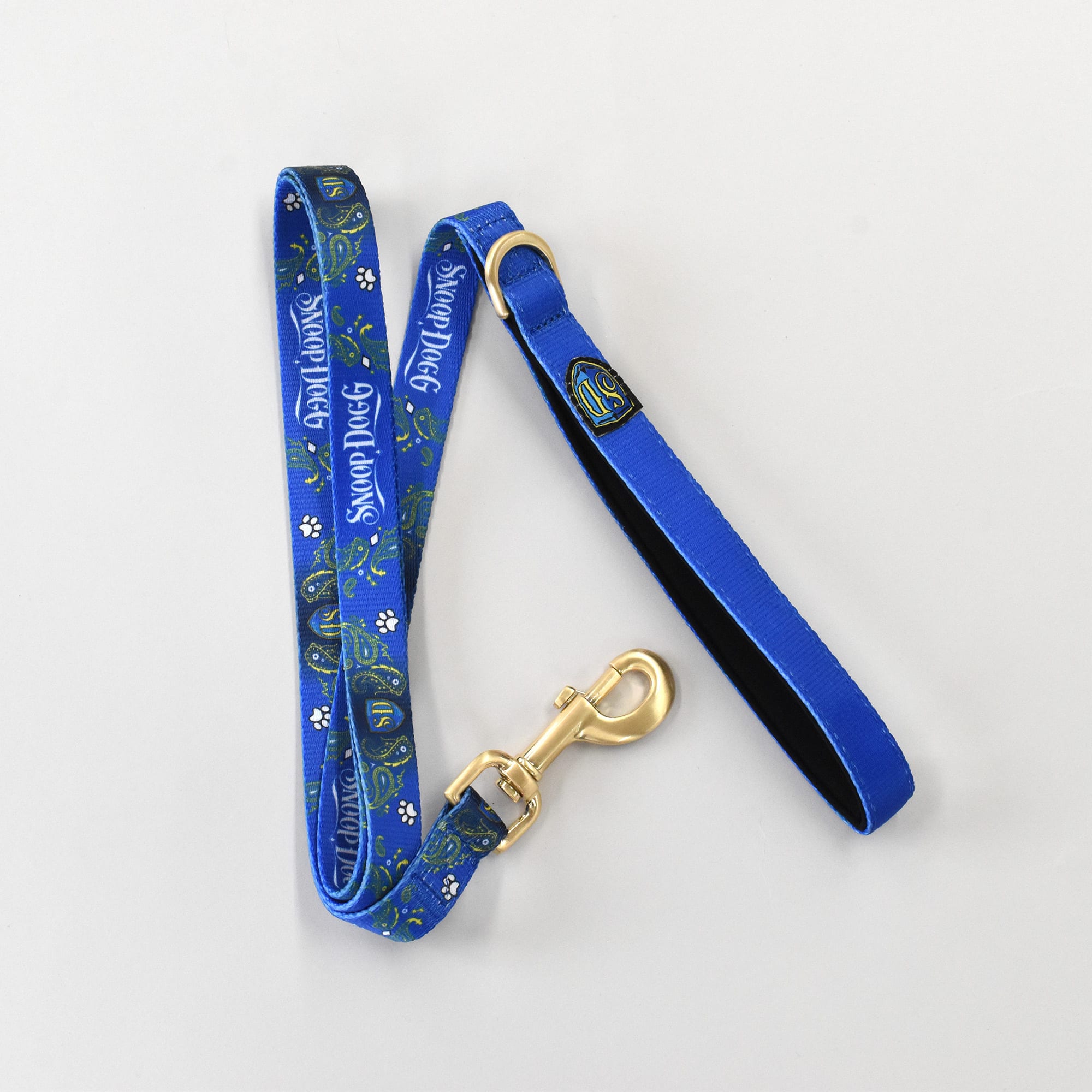 Snoop Doggie Doggs Blue Halftime Deluxe Pet Lead， Small， 5 ft.