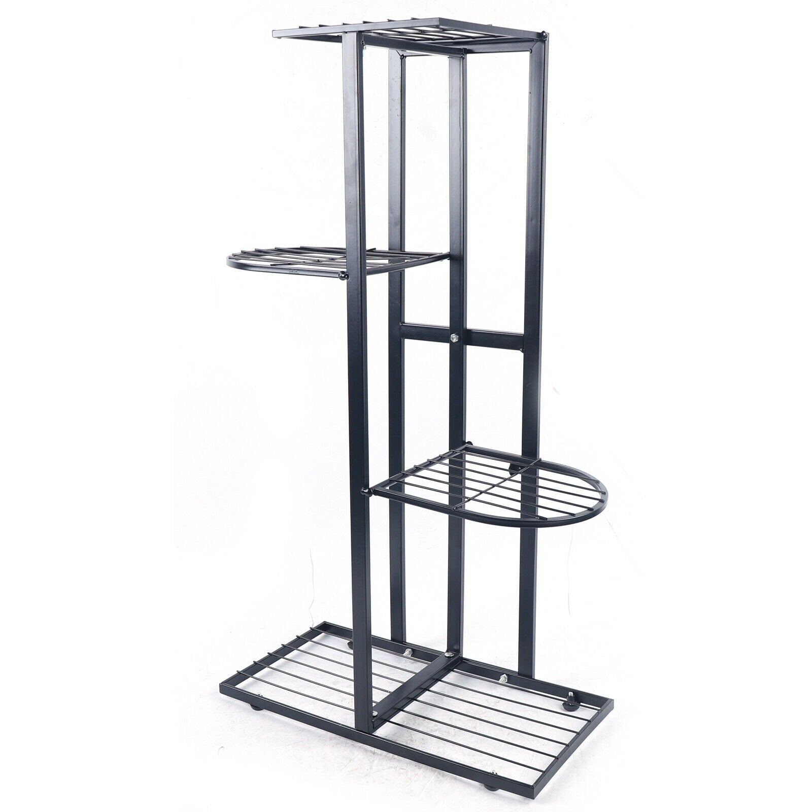 4 Tier Iron Flower Pot Holder Plant Stand Storage Shelf Planter Display Rack Space Saving Sturdy Durable Good Quality for Bedroom Living Room Corridor Porch