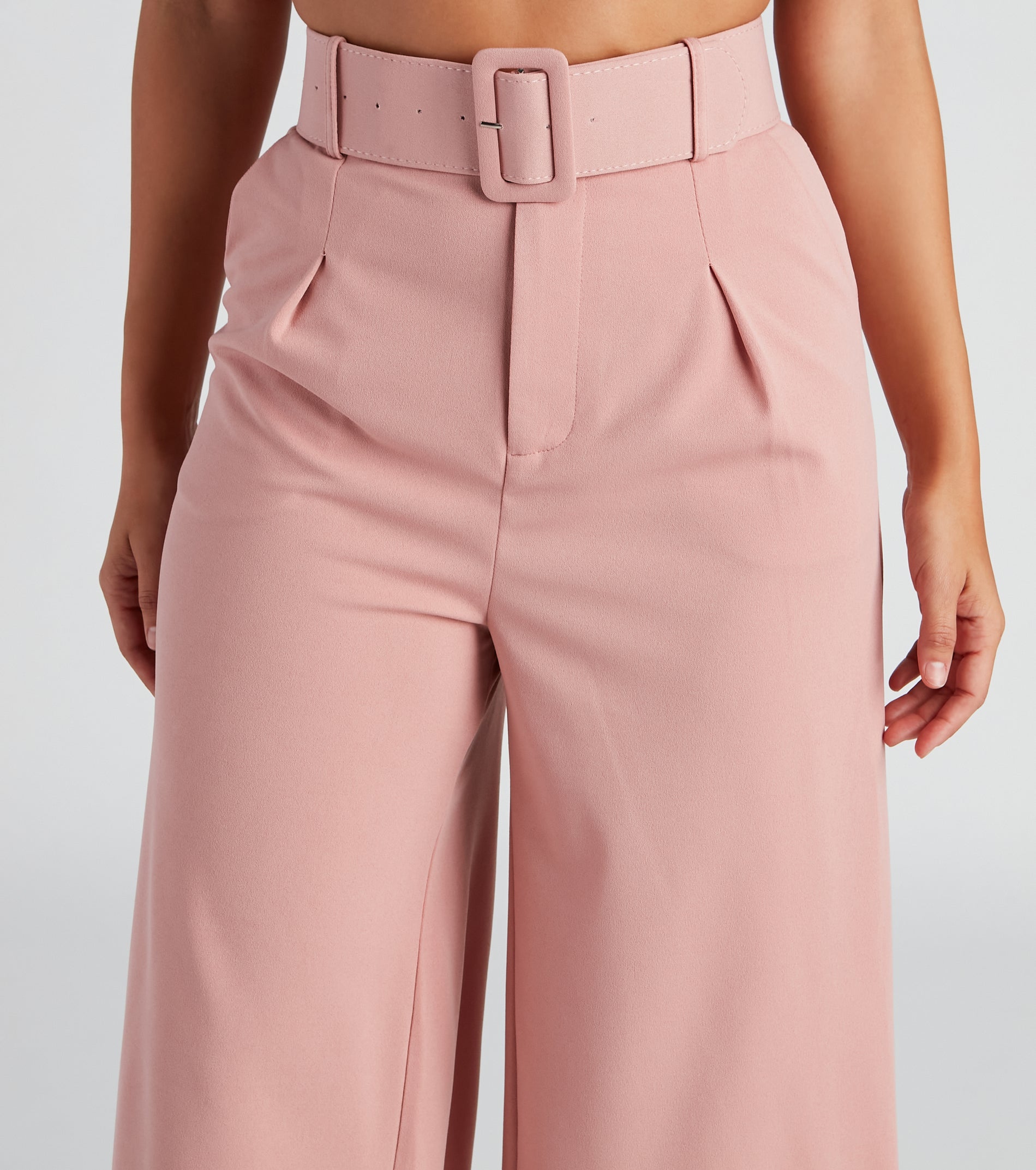 Flip In Reverse Belted Trouser Pants