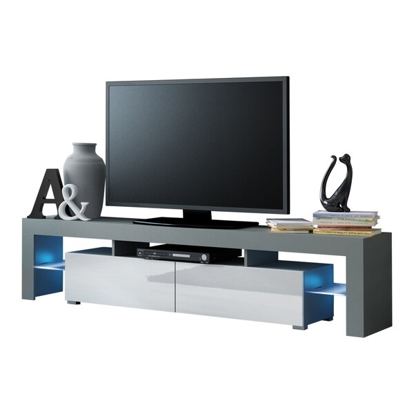 Milano 200 Modern 79-inch TV Stand with 16 Color LEDs