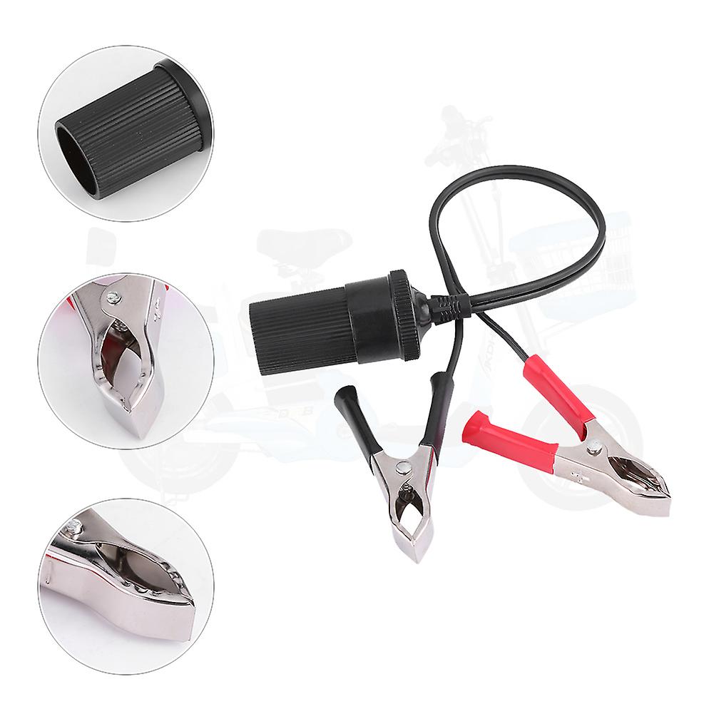 Car Battery Terminal Clip-on Cigarette Lighter Socket Adapter Auxiliary Power Clamps 12v