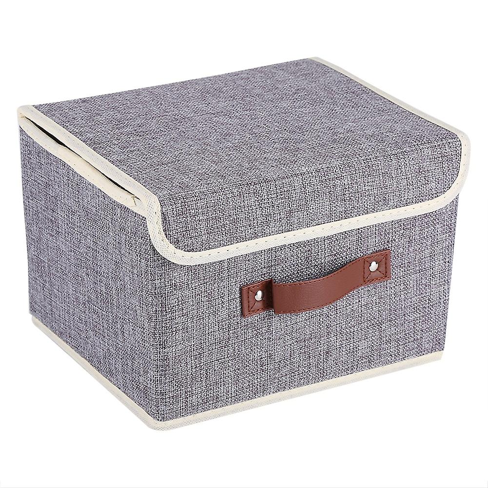 Fabric Folding Clothing Storage Box Home Closet Clothes Books Children Toys Organizer (Gray)