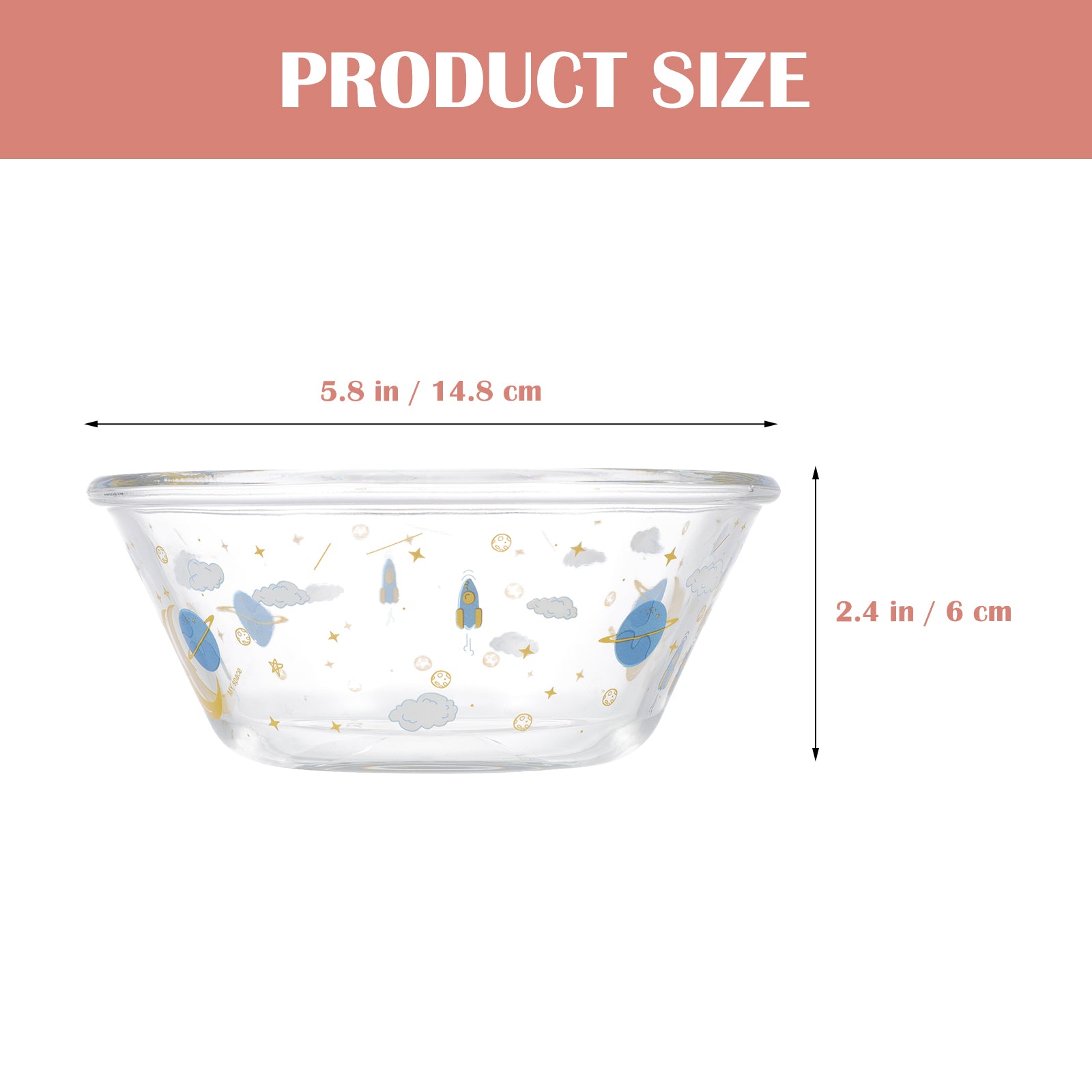 Decorative Dessert Bowl Multi-function Snack Container Glass Salad Bowl