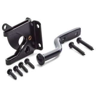 Everbilt Black Decorative Gate Hinge and Latch Set 15472