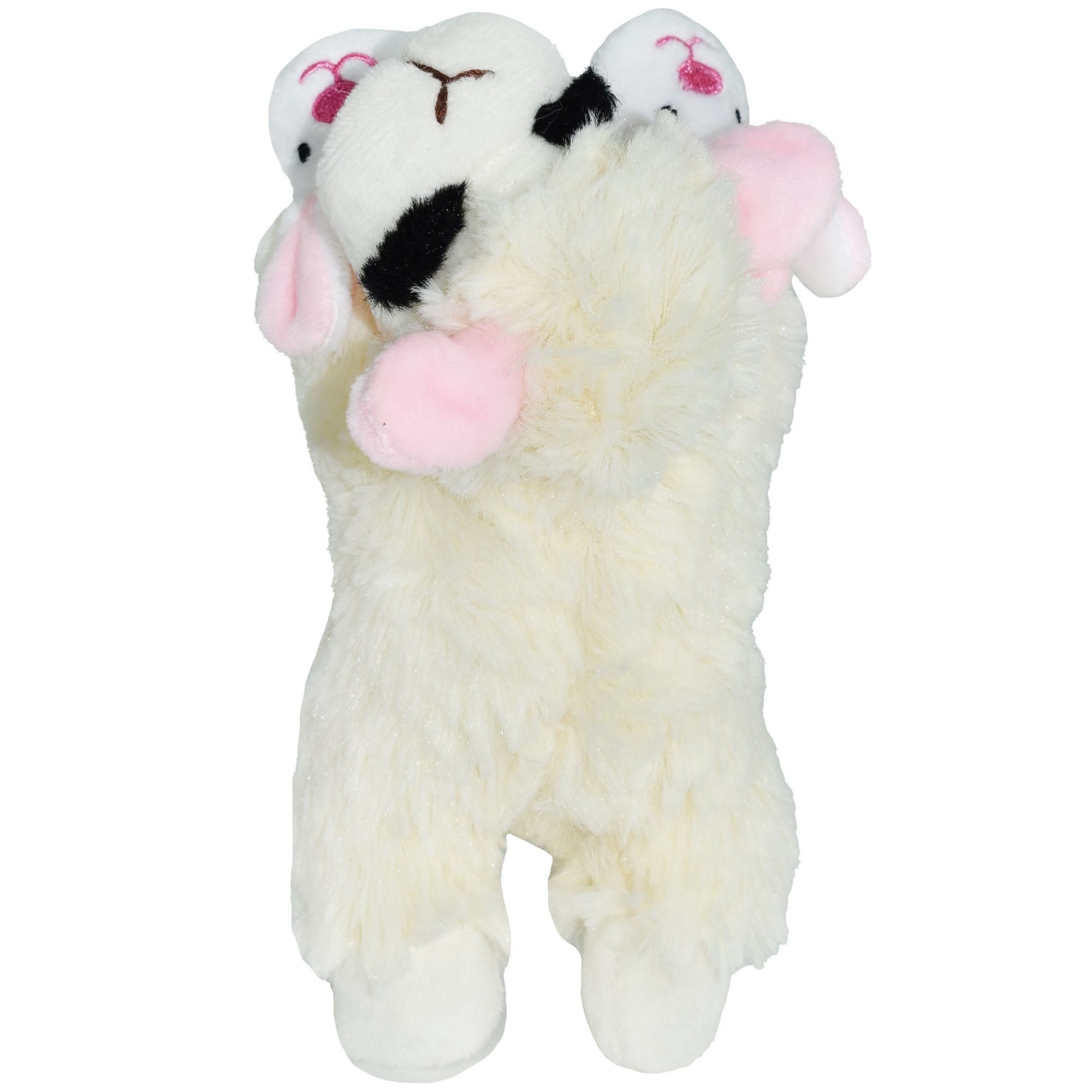 Multipet Lamb Chop Spring with Bunny Slippers Dog Toy， Small