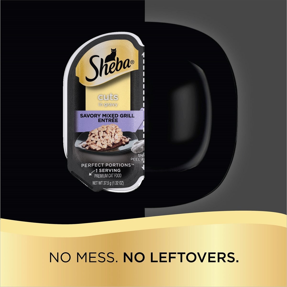 Sheba Perfect Portions Grain-Free Savory Mixed Grill Cuts in Gravy Entree Cat Food Trays