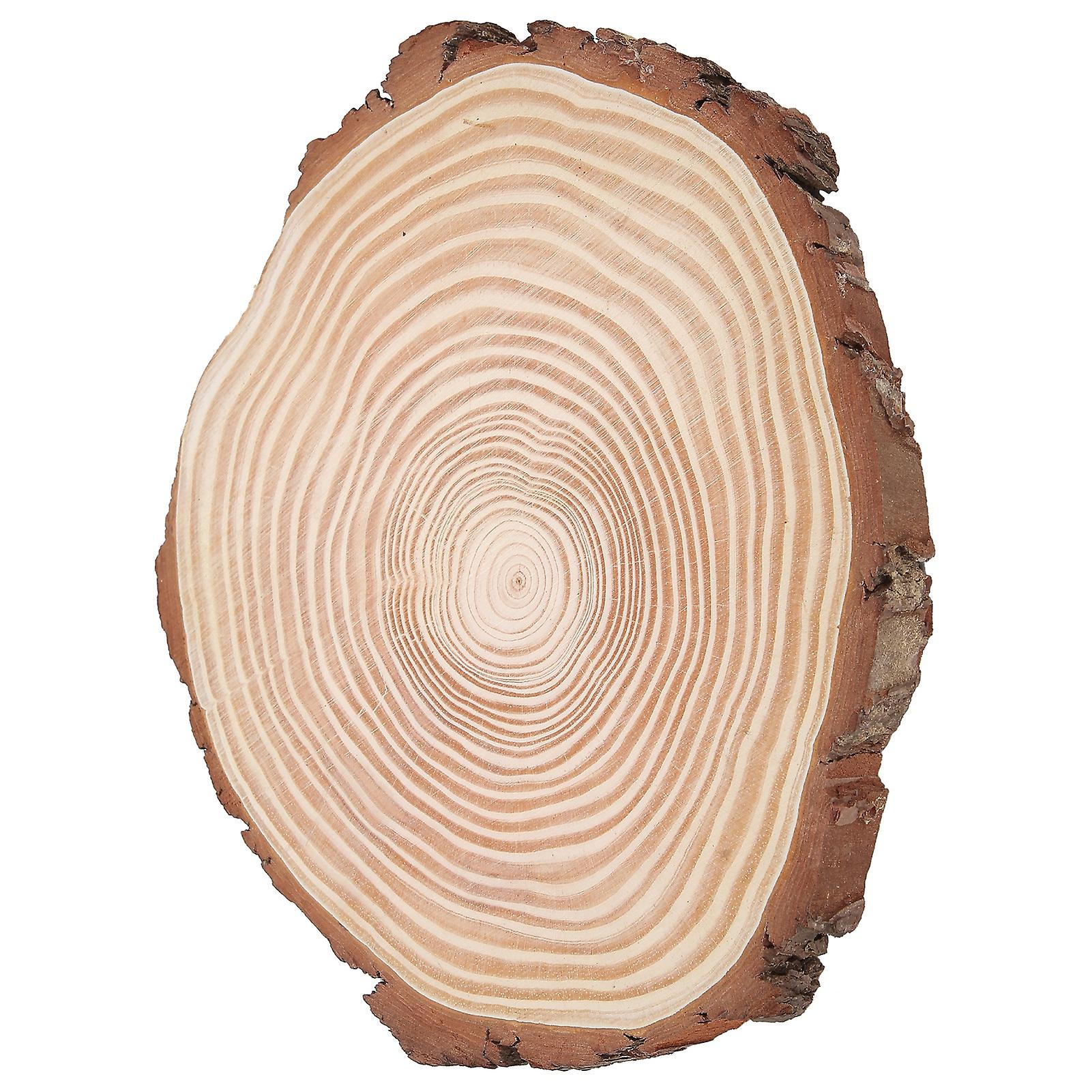 Natural Wood Slices Unfinished Wood Circles Ornaments Irregular Wood Slices With Bark29x26cm/11.4x10.2in