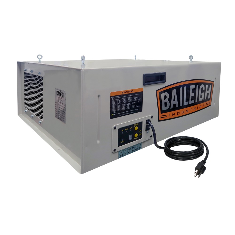 Baileigh AFS-1000 Air Filtration System 110V 0.25HP 1000 Cfm ;