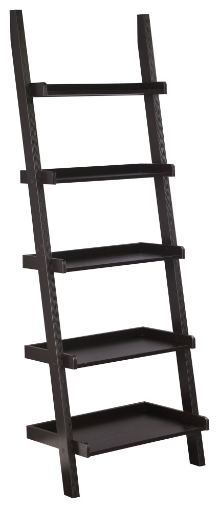 Colella 3 piece Storage Ladder Bookcase Set Cappuccino   Modern   Bookcases   by Modon  Houzz