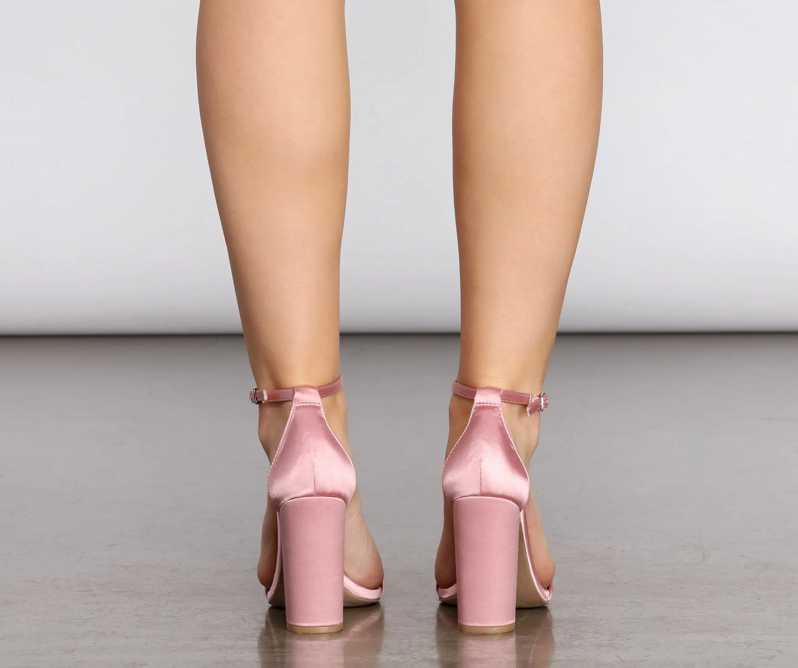 Living Lustrous Satin Block Heels