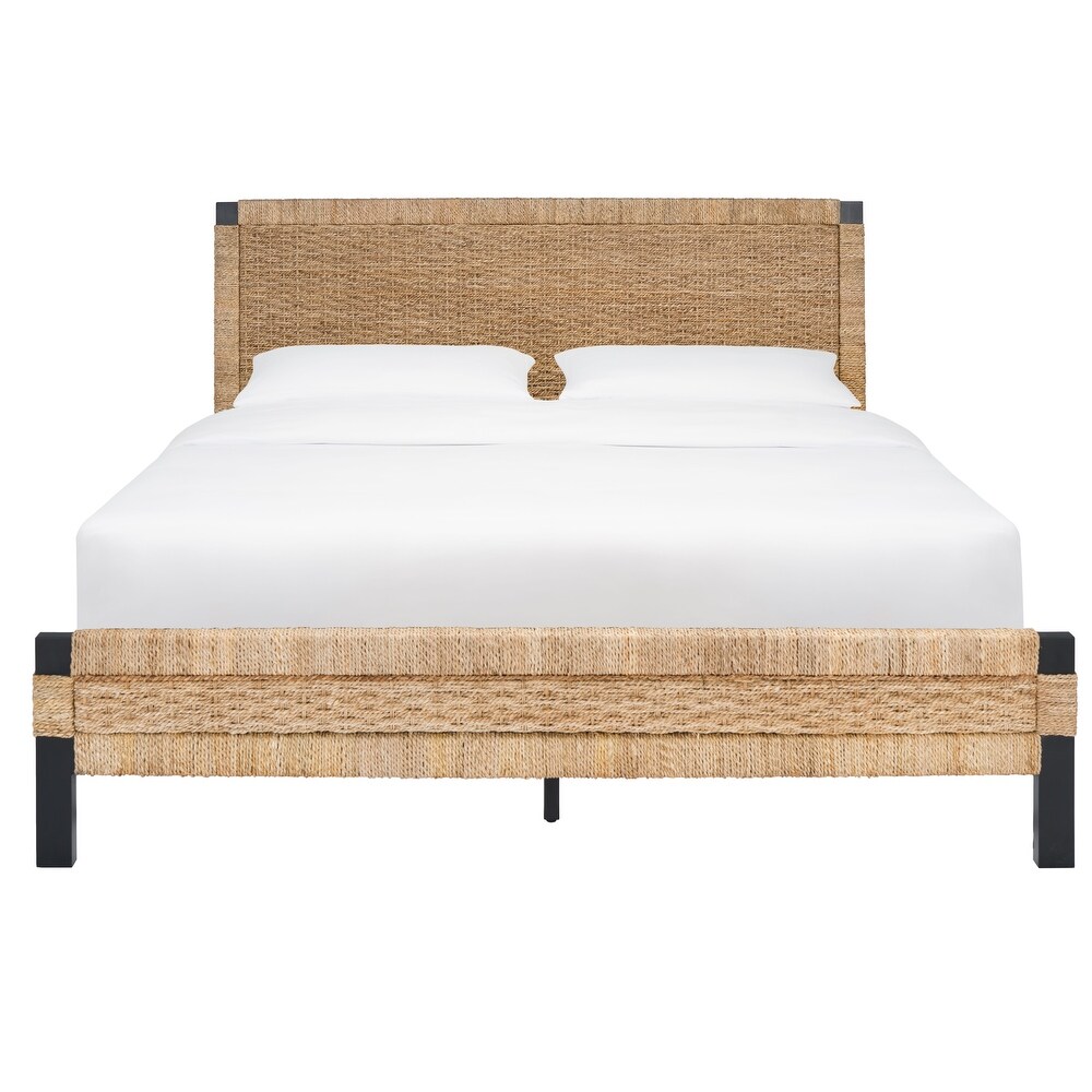 SAFAVIEH Couture Galen Woven Banana Stem Bed