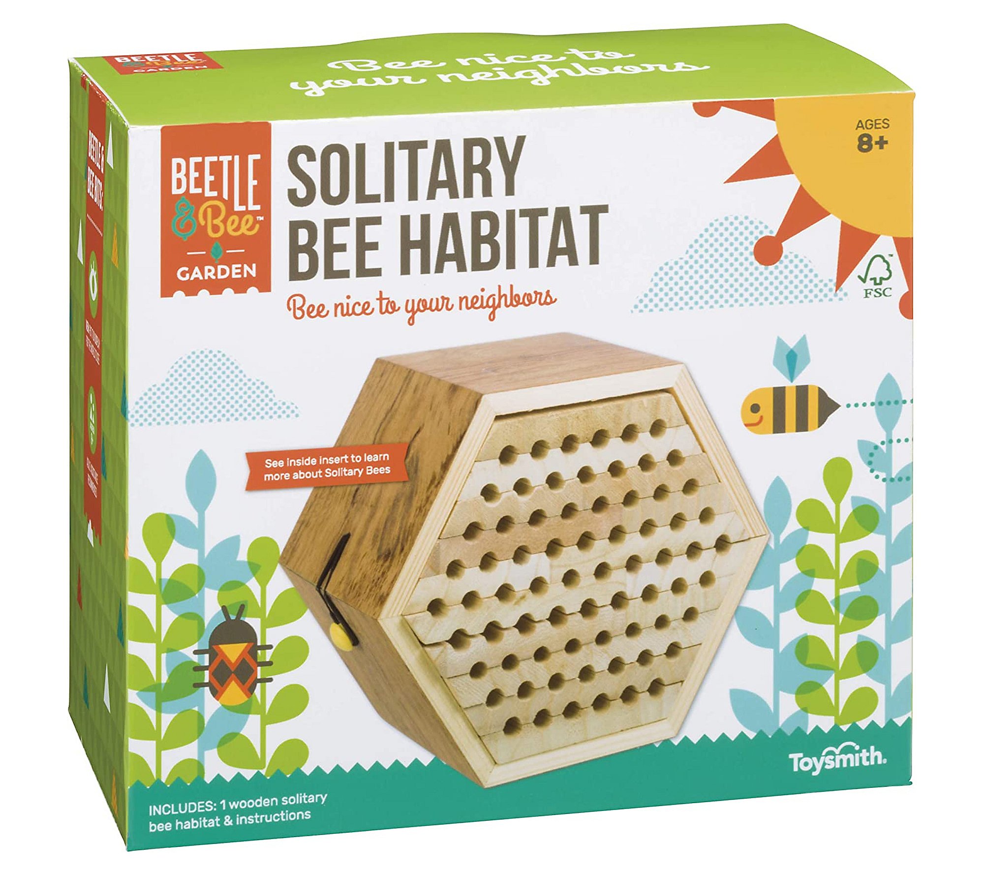 Toysmith Beetle and Bee Solitary Bee Habitat - DIY Kid Art Craft