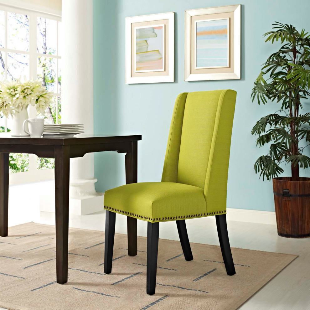 Baron Parsons Upholstered Fabric Dining Side Chair   Contemporary   Dining Chairs   by PARMA HOME  Houzz