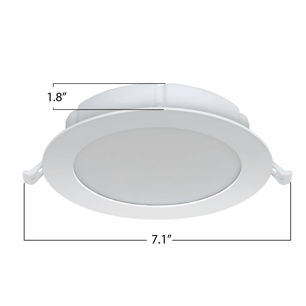 Feit Electric 6 in. 65W Equiv Tunable CCT Canless WiFi Smart Integrated LED Retrofit White Recessed Light Trim Shallow Ceiling(4-Pack) LEDR6XTRGBWCAAG4