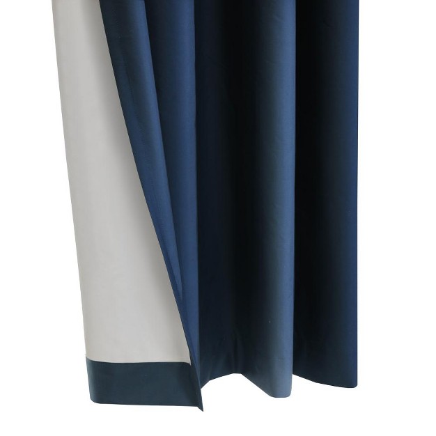 Thermaplus Alpine Blackout Premium Stylish And Functional Grommet Curtain Panel Navy