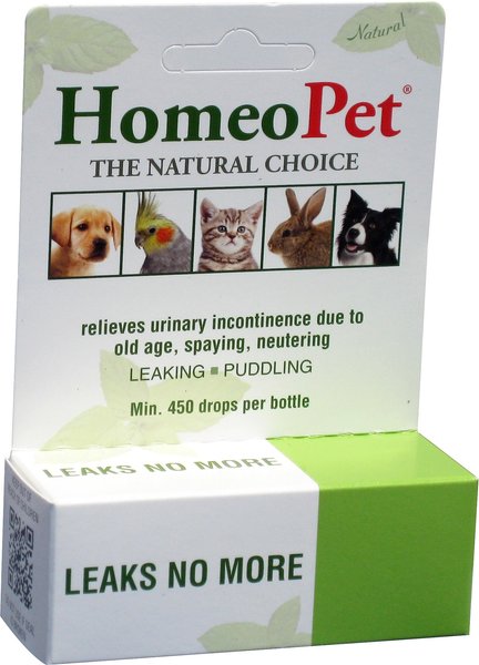 HomeoPet Leaks No More Homeopathic Medicine for Incontinence for Birds， Cats， Dogs and Small Pets