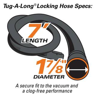 RIDGID 4 Gallon 5.0 Peak HP WetDry Shop Vacuum with Fine Dust Filter Hose Accessories and Additional 14 ft. Tug-A-Long Hose WD4070B