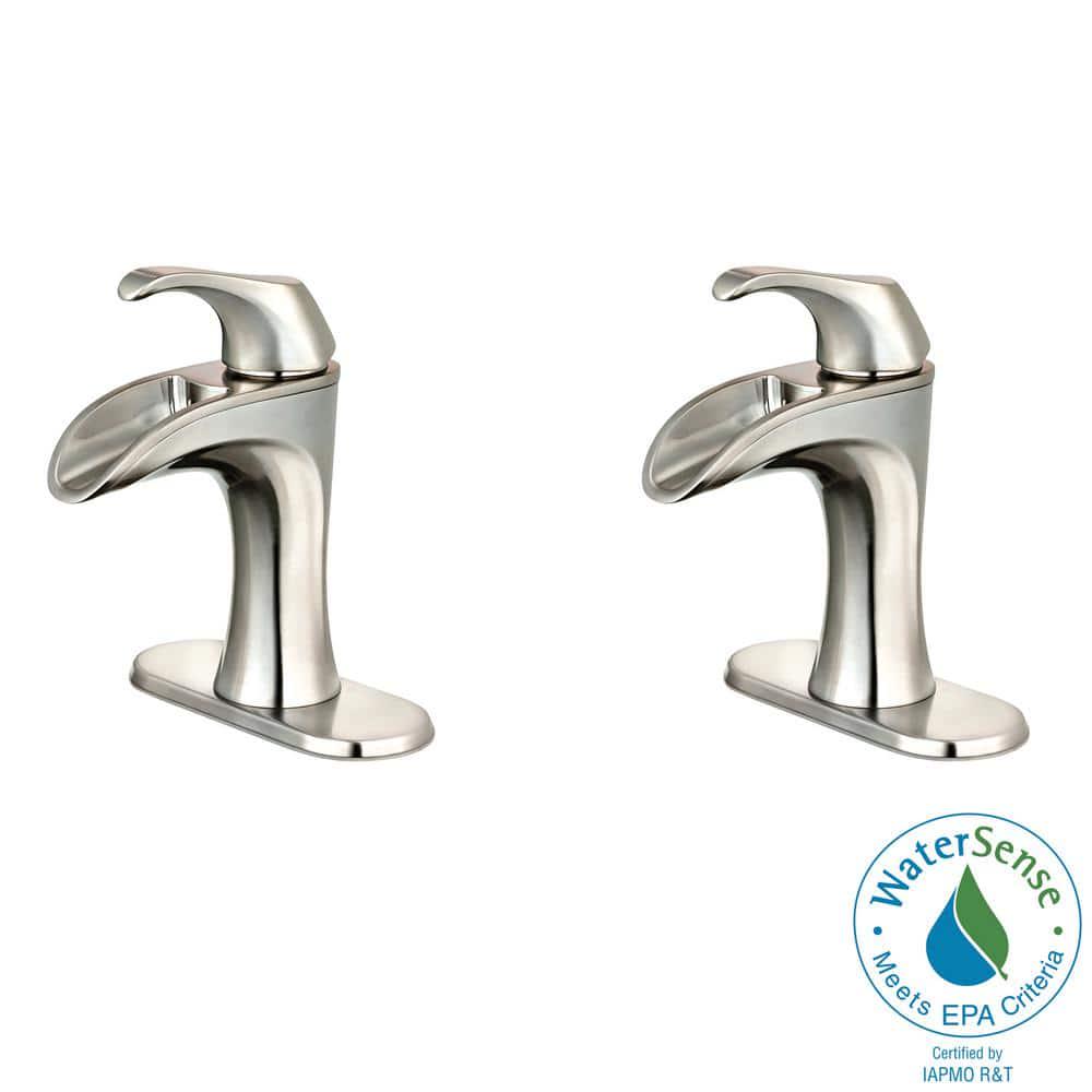 Pfister Brea 4 in Centerset SingleHandle Bathroom Faucet in Brushed Nickel