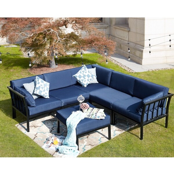 PATIO FESTIVAL 6Piece Outdoor Sofa Seating Group with Cushions