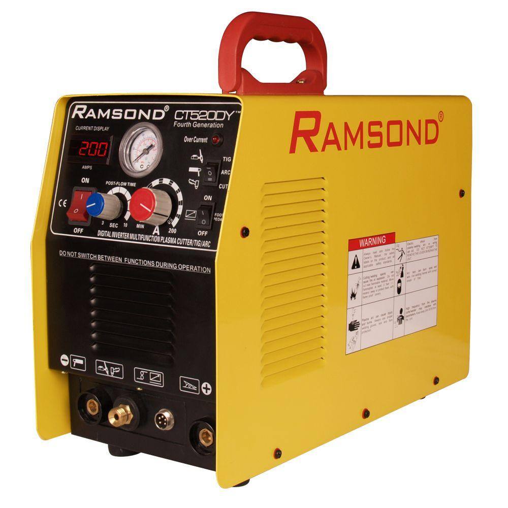 Ramsond 3-in-1 Multi-Function Digital Inverter Plasma Cutter with TIG Welder and ARC (MMA) CT520DY