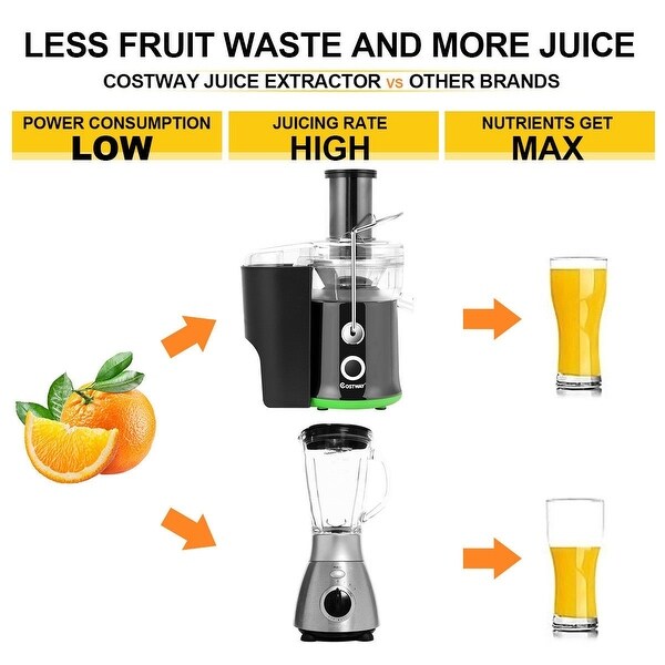 2 Speed Wide Mouth Fruit and Vegetable Centrifugal Electric Juicer - 15