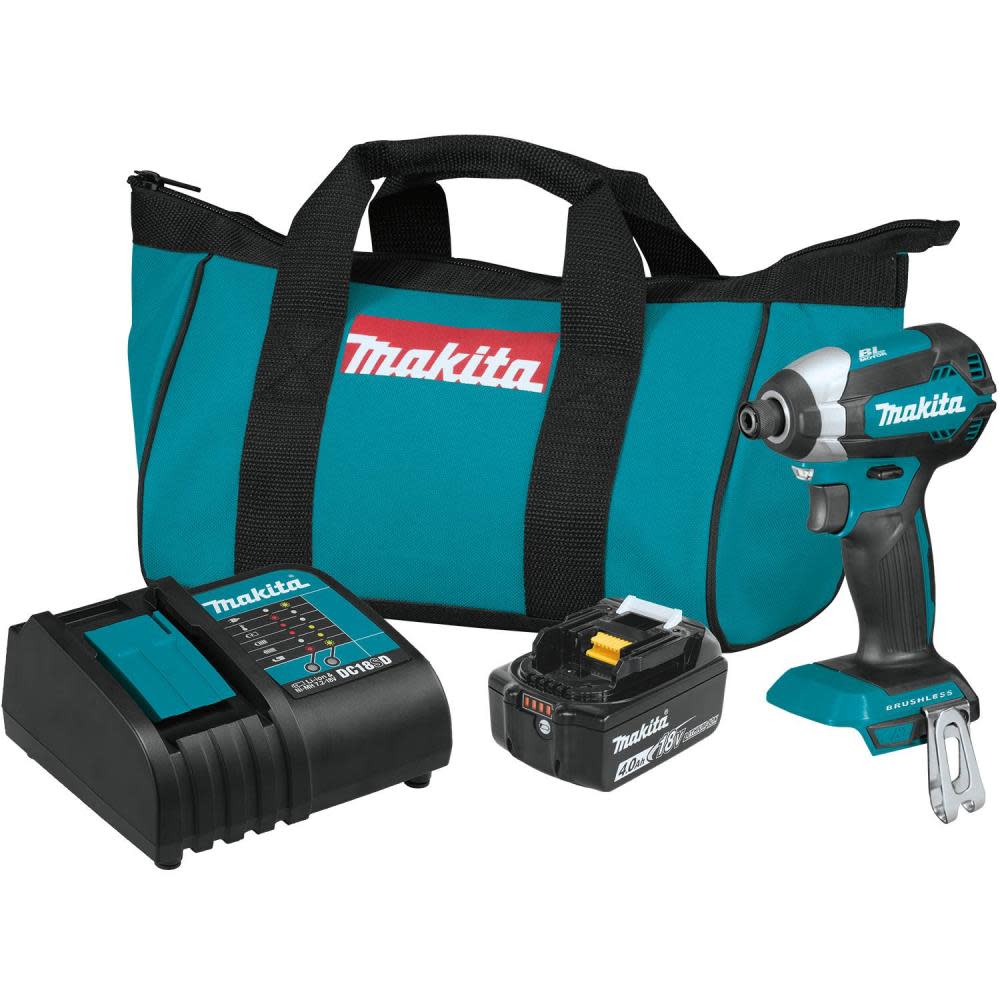 Makita 18V LXT Impact Driver Lithium Ion Brushless Cordless Kit XDT13SM1 from Makita