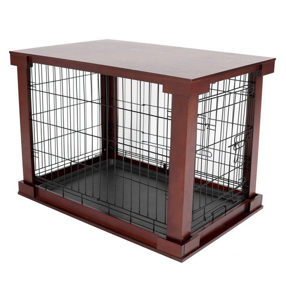 Zoovilla MPSC001 Cage with Crate Cover  Mohogany  ...