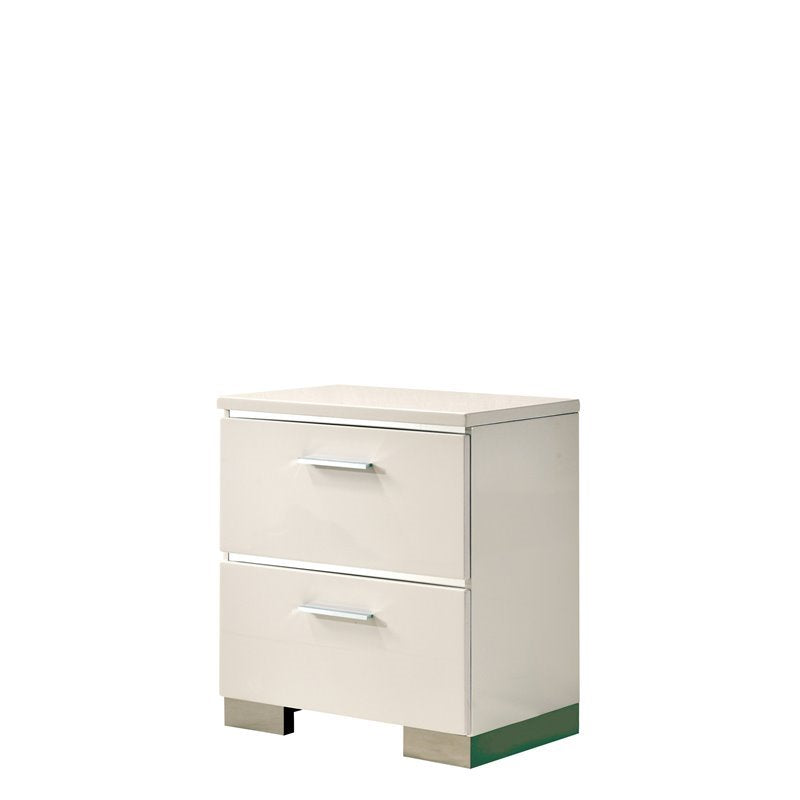 Furniture of America Quaker Contemporary Wood Nightstand in White