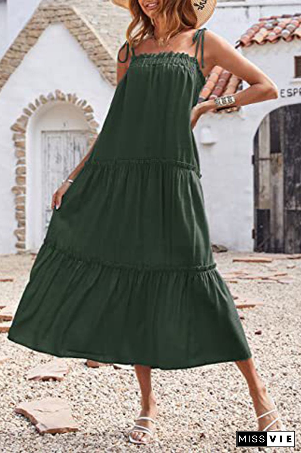 Solid Color Slip Swing Dress Wholesale