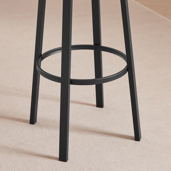 2Pcs Industrial Backrest Style Bar Stools with Metal Frame