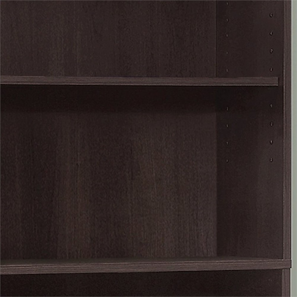 Bowery Hill Bookshelf Bookcase 6 Tier 72 quotH Office Bedroom Laminate Brown   Transitional   Bookcases   by Homesquare  Houzz