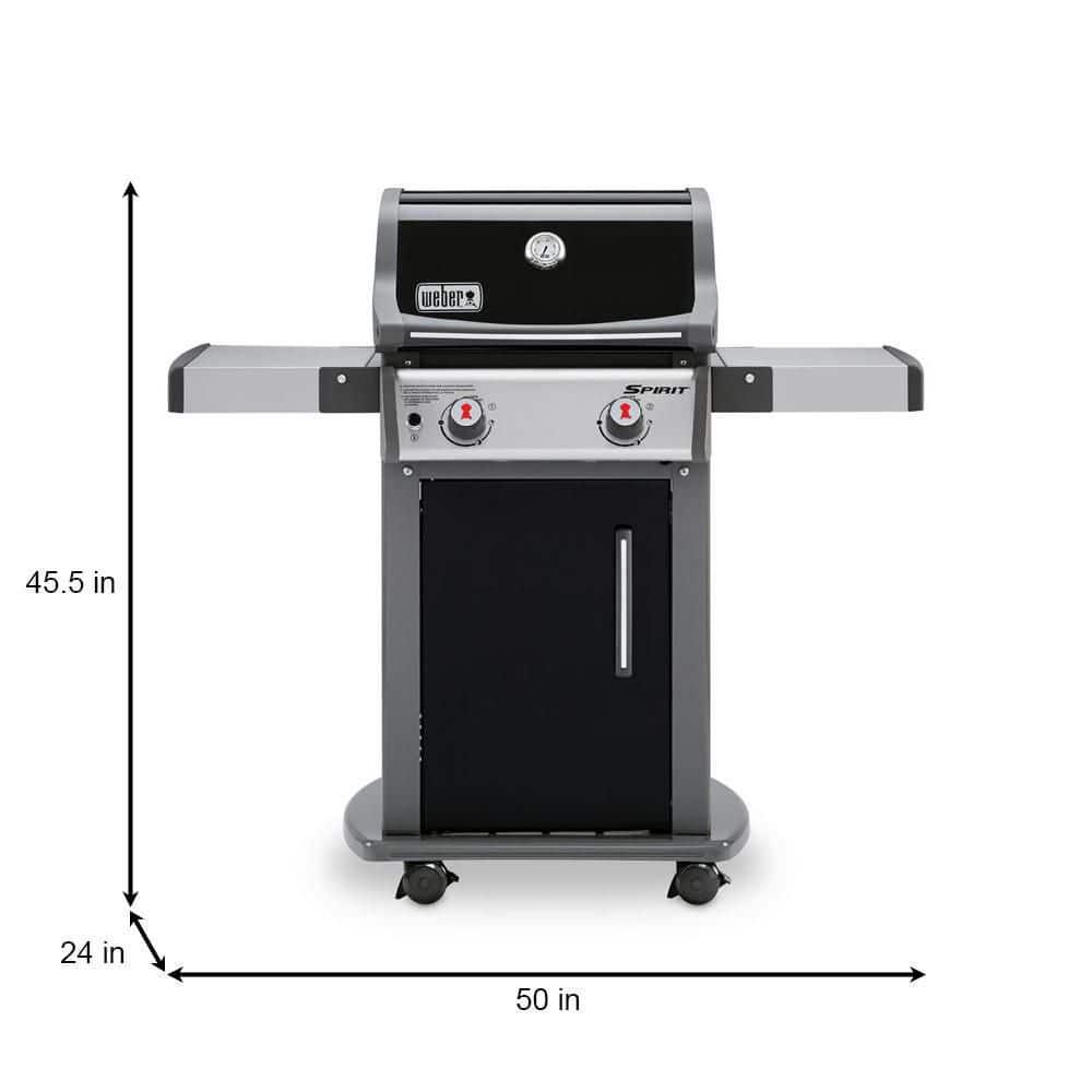 Weber Spirit E210 2Burner Propane Gas Grill in Black with BuiltIn Thermometer