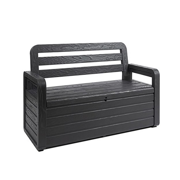 Toomax Foreverspring Uv Weather Defiant Lockable Box Chest Bench For Outdoor Pool Patio Furniture And Deck Storage Bin 70 Gallon Anthracite