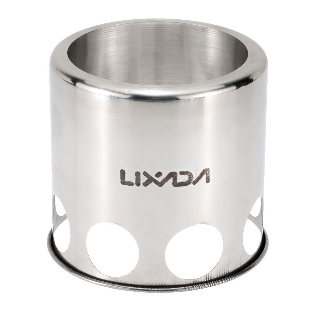 Lixada Portable Stainless Steel Lightweight Wood Outdoor Cooking Picnic Camping