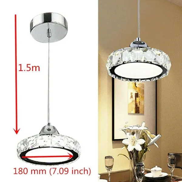 LED Modern Crystal Ceiling Lamp Pendant Light Home Fixture Chandelier - 59