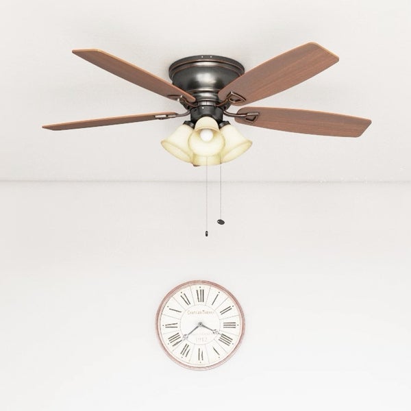 Honeywell Glen Alden 4-light Oil Rubbed Bronze Hugger Ceiling Fan Shopping - The Best Deals on Ceiling Fans | 22393910